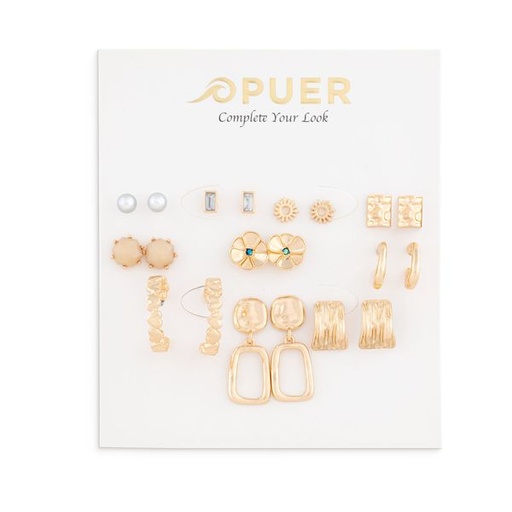 [15239] Earrings Dainty Multi Pack Gold