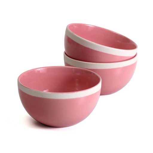 [6917] Rosey Pink Bowls 3pc