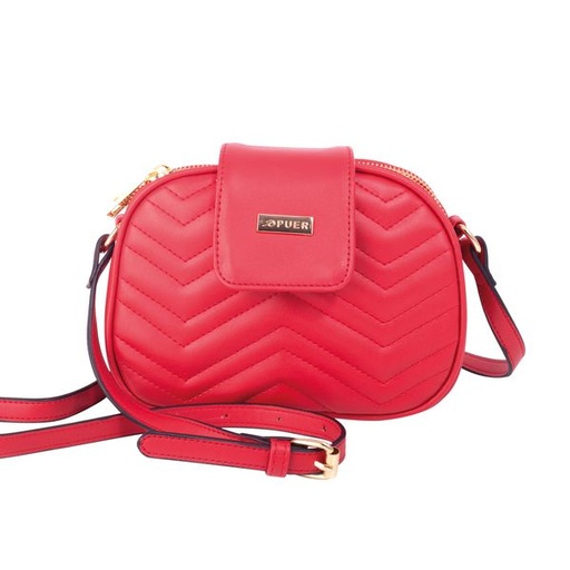 [6946] Handbag Chloe Quilted Small Crossbody Red