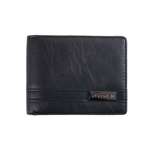[10950] Mens Wallet Connor Without Coin Pocket Black