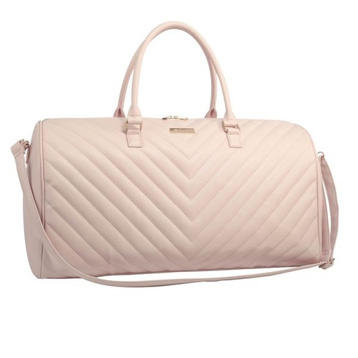 [6954] Handbag Chloe Quilted Weekender Pink