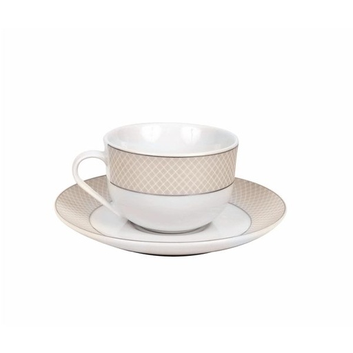 [6661] Pristine Cup & Saucer 3pc