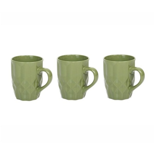[7093] Unique Green Mugs 3pc