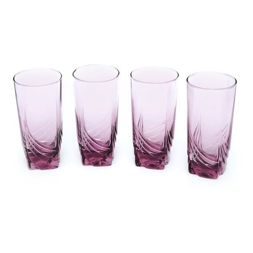 [4509] Prince Cranberry Tumblers 4pc