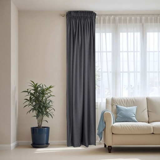 [10788] Curtain Emily Charcoal