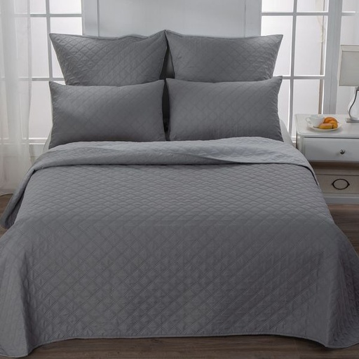 [6803] Dual Grey King Quilt Set