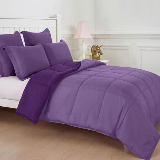 [8364] Dual Purple Continental Pillowcases 2pc