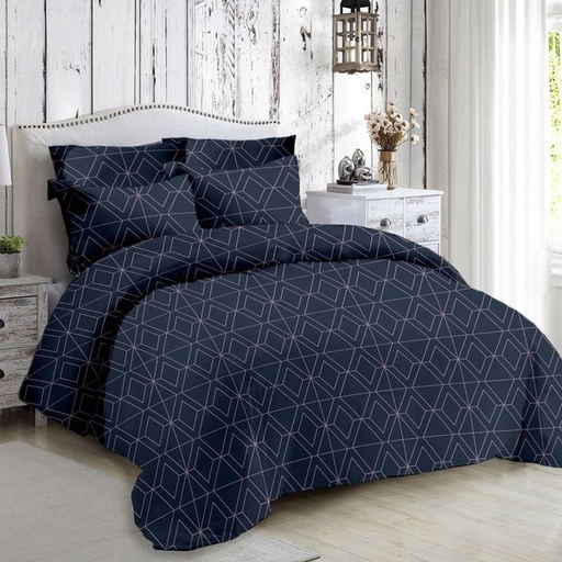 [9176] Jade Navy Conti Pillowcases 2pc