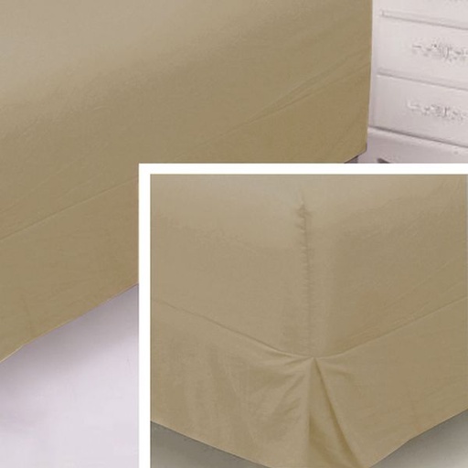 [6600] Light Cream Double Box Pleat Nightfrill in One