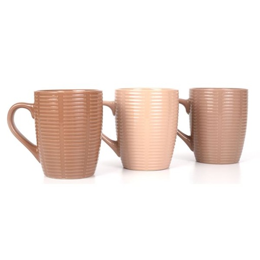 [6901] Mocha Cream Assorted Mugs 3pc