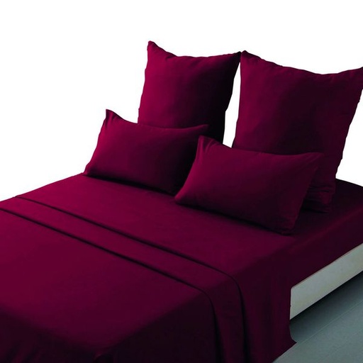 [4943] Maroon King Flat Sheet