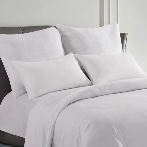 [4216] Swirl White Pillowcases Embossed 2pc