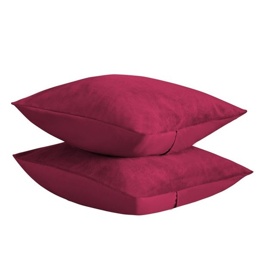 [6204] Blavet Maroon Conti Pillowcases 2pc