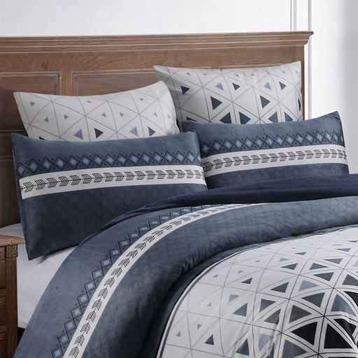 [10390] Velvet Mosaic Conti Pillowcases 2pc