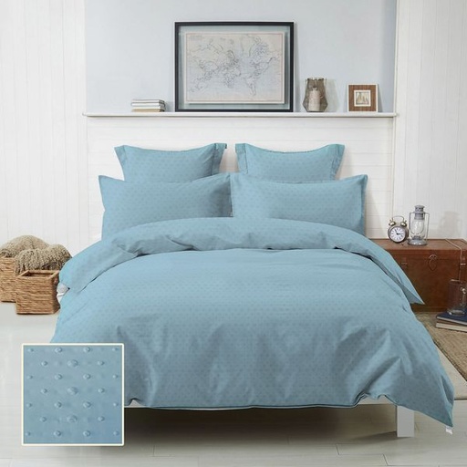 [5588] Dot 3D Light Blue Double Duvet Set