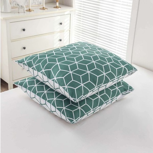 [12091] Cubic Sage Conti Pillowcases 2pc
