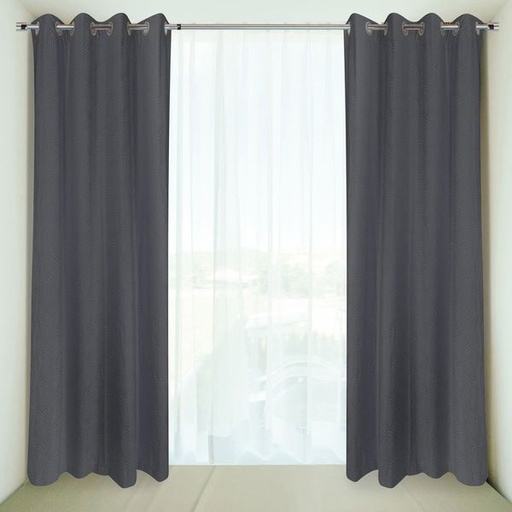 [9192] Curtain Royal Palm Charcoal
