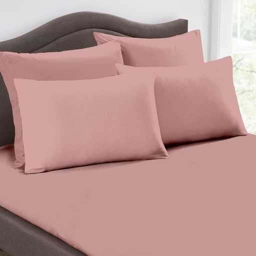 [1037] Light Pink Continental Pillowcases 2pc