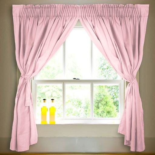 [2424] Cafe Short Curtain Pastel Pink