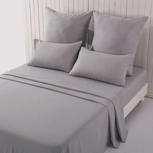 [4186] Light Grey King Fitted Sheet