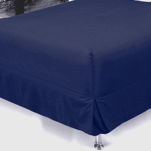 [6596] Dark Blue King Box Pleat Nightfrill in One