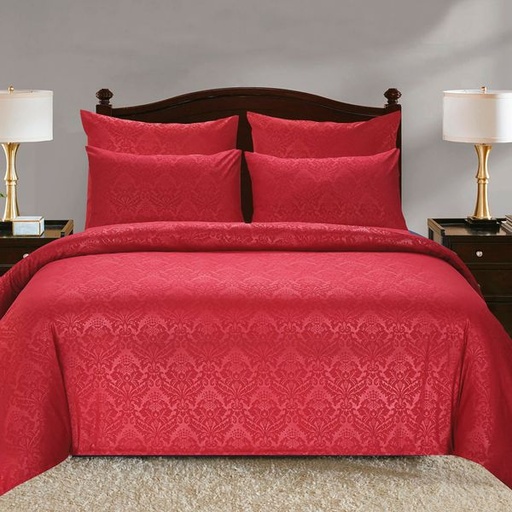 [4682] Royal Maroon Queen Duvet Set