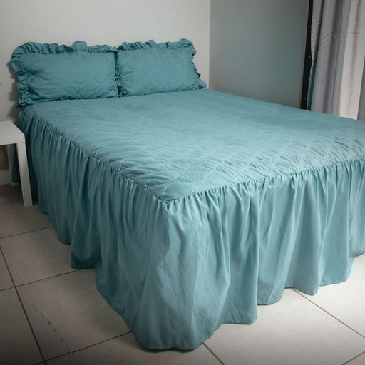 [8914] Bedspread Pale Blue Double set