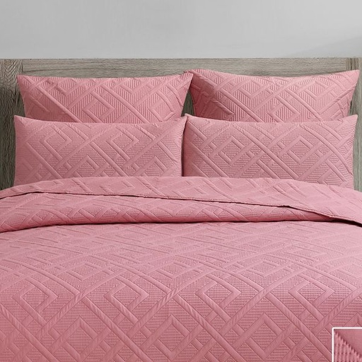[9032] Diamond Pink Conti Pillowcases Quilt 2pc