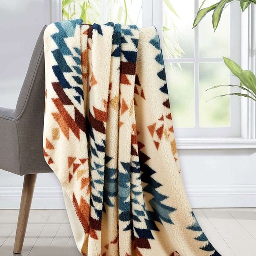 [11777] Traditional 2ply Sherpa Blanket