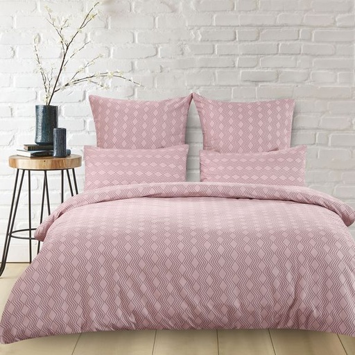 [4991] Zig Zag Pink King Duvet Set