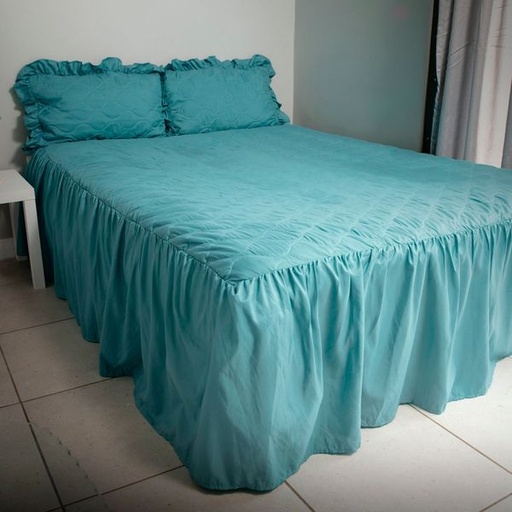 [8916] Bedspread Pale Blue King set