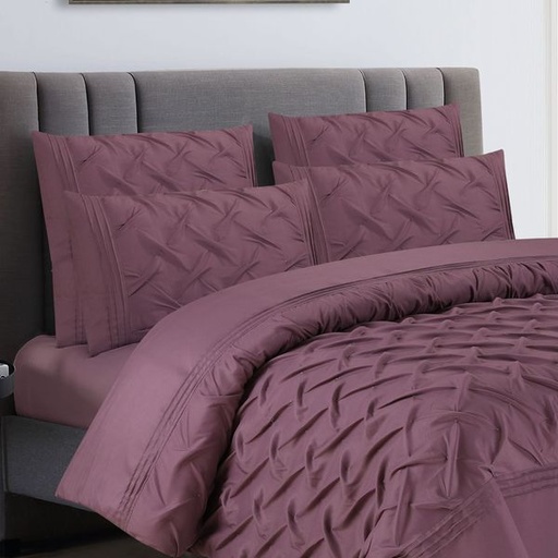 [5564] Deluxe Pink Pintuck Conti Pillowcases 2pc