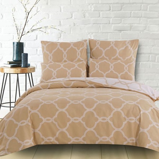 [4229] Elegant Cream Queen Duvet Set