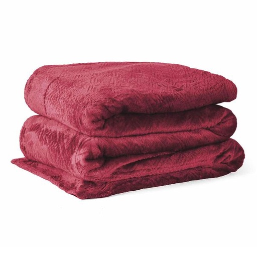 [13675] Embossed Prism Blanket Maroon