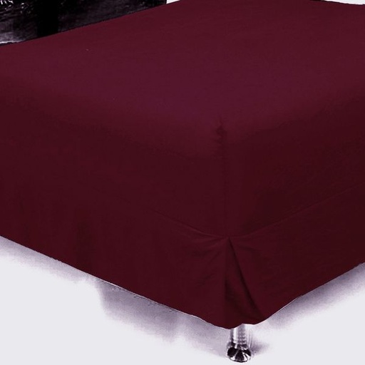 [6591] Maroon Double Box Pleat Nightfrill in One