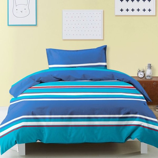 [5631] Childrens Carnival Blue & Red 3/4 Comforter Set