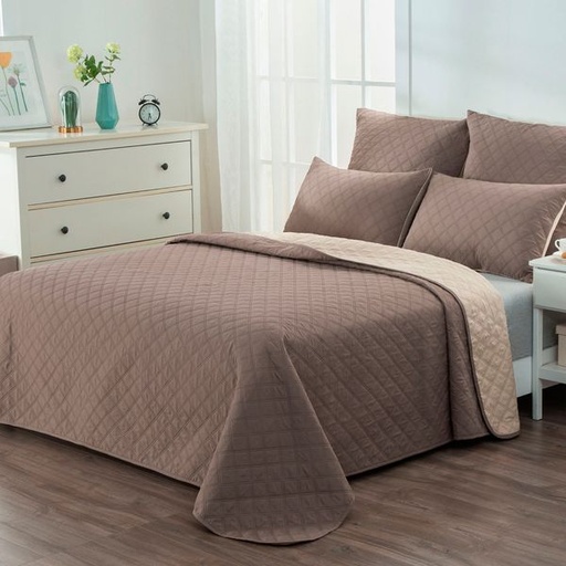 [6799] Dual Cream King Quilt set