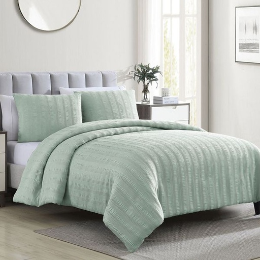 [10108] Emma Green Queen Duvet Set