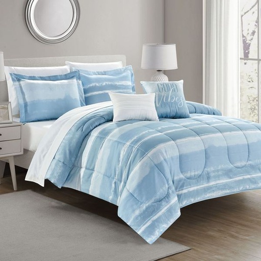 [10538] Luna Queen Comforter Set 9pc