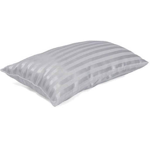 [10448] Satin Stripe Silver Standard Pillow Inner