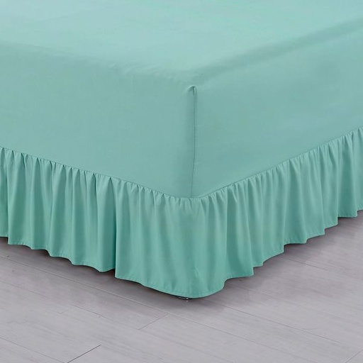 [9025] Teal Queen Fitted Sheet & N/Frill in One