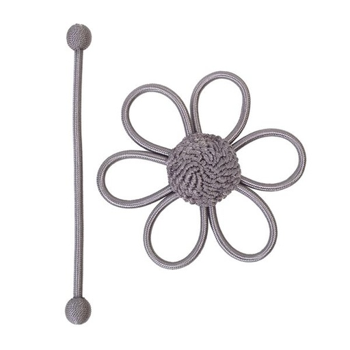 [9210] Daisy Tieback Grey