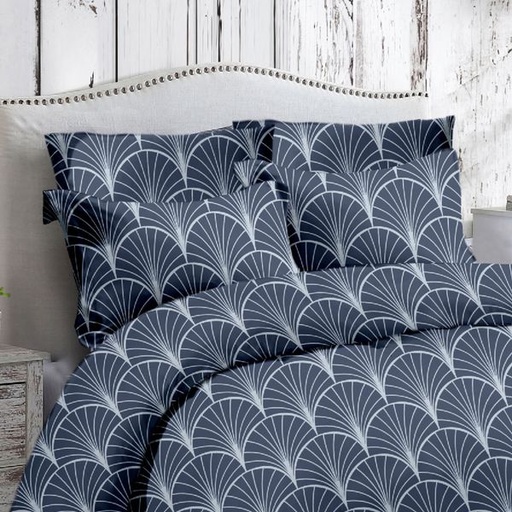 [7921] Nobel Blue Conti Pillowcases 2pc