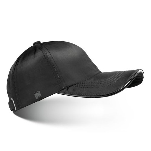 [14013] Hat Mens Cap With Peak Trim Black