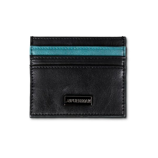 [11569] Mens Wallet Tristan PU Card Holder Black Teal