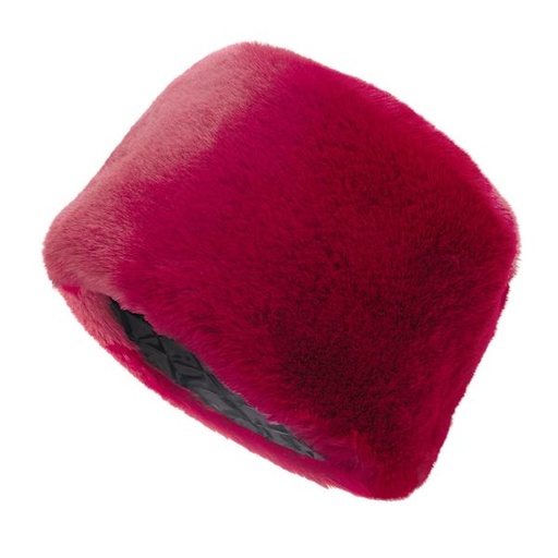 [1144] Hat Faux Fur Beanie Burgundy
