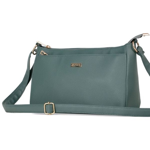 [11580] Handbag Kylie Front Zip Pocket Crossbody Teal