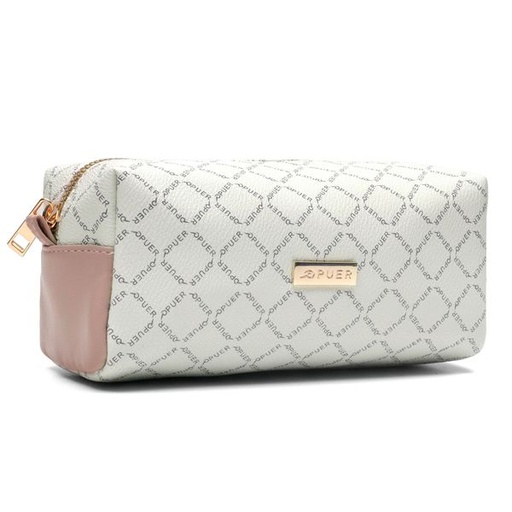 [10086] Cosmetic Bag Jane Puer Logo Cream Pink