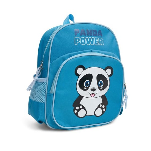 [14679] Kids Bag Panda Print Backpack Blue
