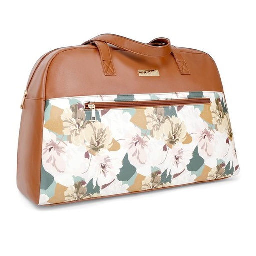 [8139] Handbag Heather Weekender Floral Tan